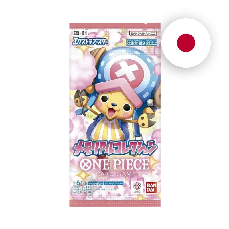 One Piece EB-01 Memorial Collection Booster, japanische Ausgabe — versiegeltes Boosterpack