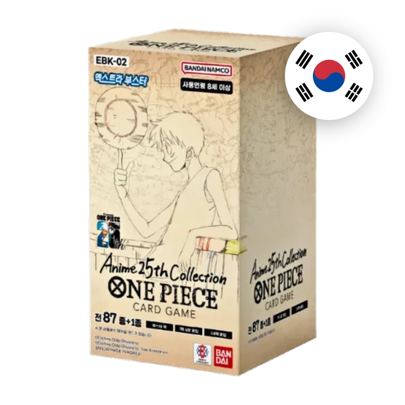 One Piece EB-02 Anime 25th Collection Display, koreanische Ausgabe — originalverpackter Booster-Karton