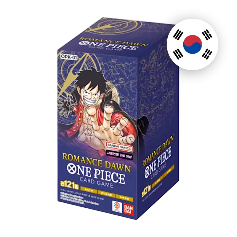 One Piece OP-01 Romance Dawn Display, koreanische Ausgabe — originalverpackter Booster-Karton