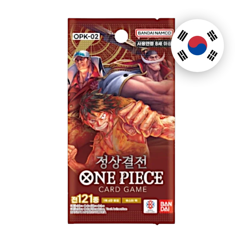 One Piece OP-02 Paramount War Booster, koreanische Ausgabe — versiegeltes Boosterpack