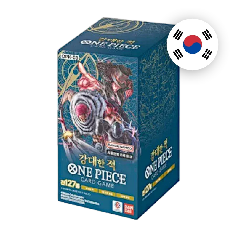 One Piece OP-03 Pillars of Strength Display, koreanische Ausgabe — originalverpackter Booster-Karton
