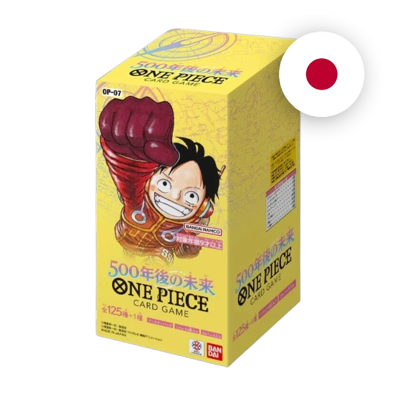 One Piece OP-07 500 Years into the Future Display, japanische Ausgabe — originalverpackter Booster-Karton