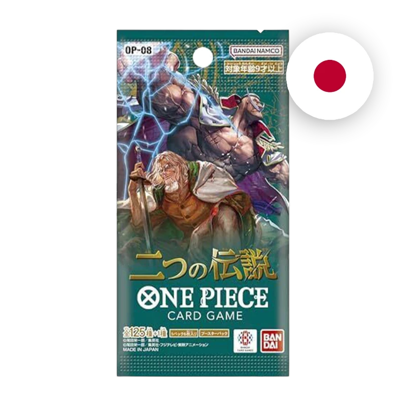 One Piece OP-08 Two Legends Booster, japanische Ausgabe — versiegeltes Boosterpack