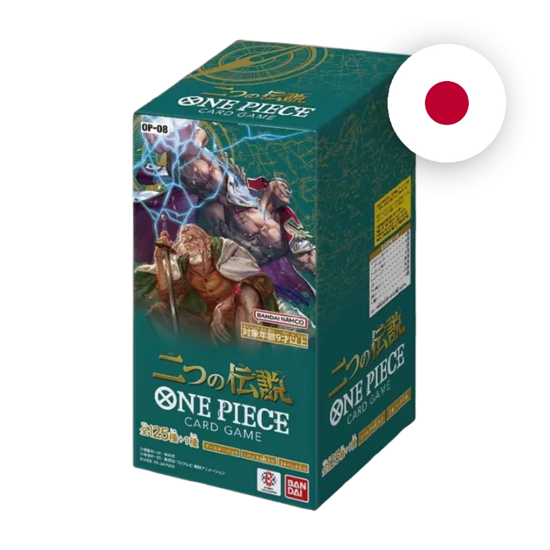 One Piece OP-08 Two Legends Display, japanische Ausgabe — originalverpackter Booster-Karton