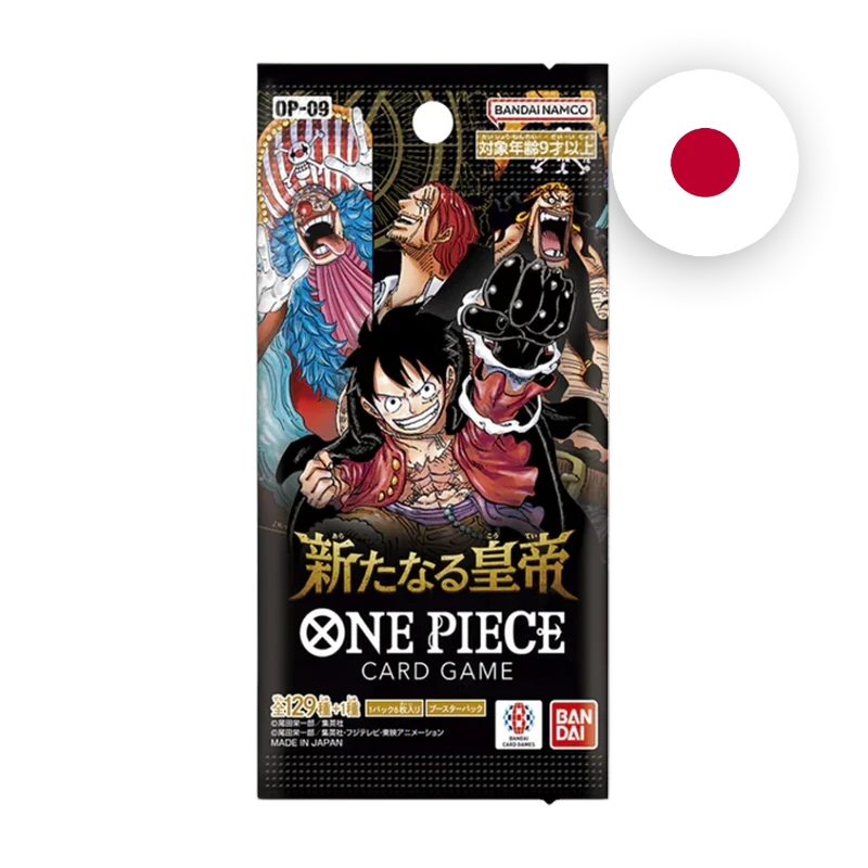 One Piece OP-09 The Four Emperors Booster, japanische Ausgabe — versiegeltes Boosterpack