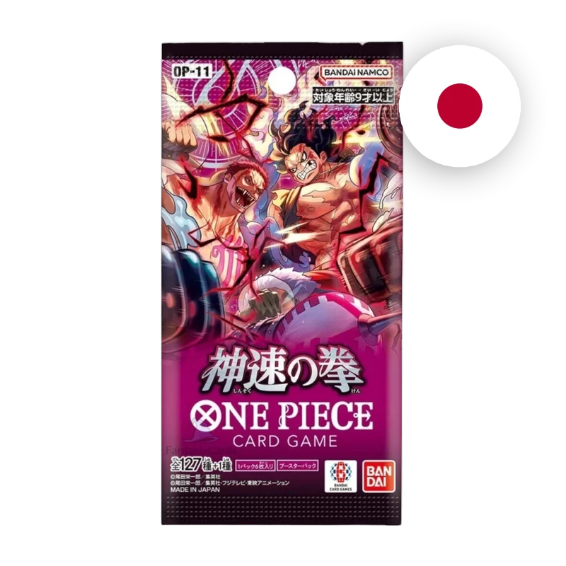 One Piece OP-11 A Fist of Divine Speed Booster, japanische Ausgabe — versiegeltes Boosterpack