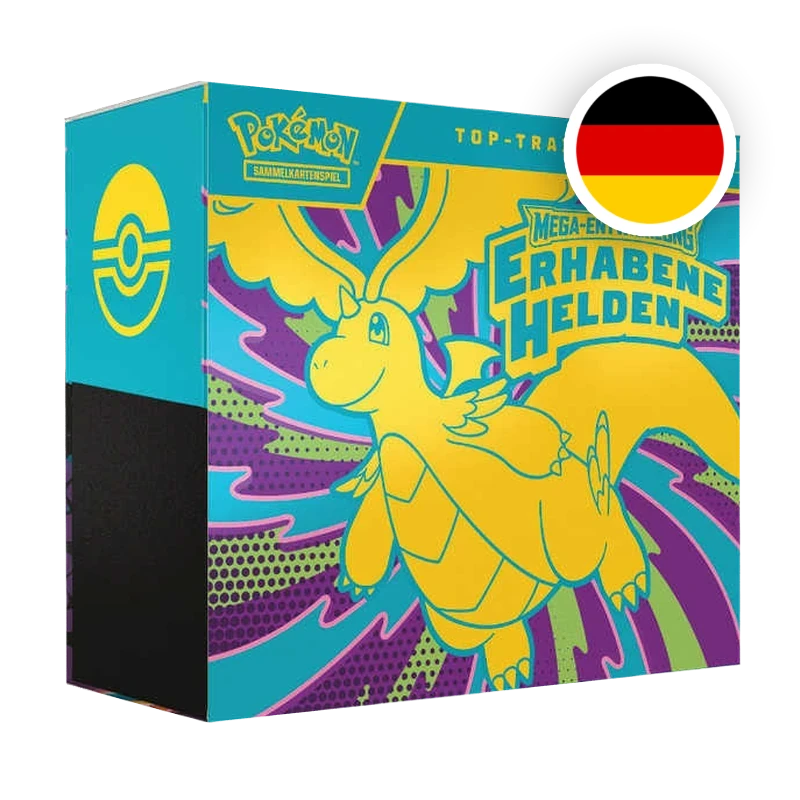 Pokemon MEG Erhabene Helden Top Trainer Box, deutsche Ausgabe — originalverpackte Trainer Box