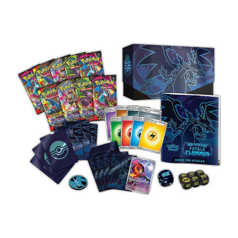 Pokemon MEG Fatale Flammen Top Trainer Box, deutsche Ausgabe — originalverpackte Trainer Box — Ansicht 2