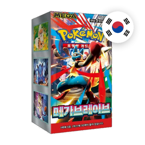 Pokemon MEG Mega Brave Display, koreanische Ausgabe — originalverpackter Booster-Karton