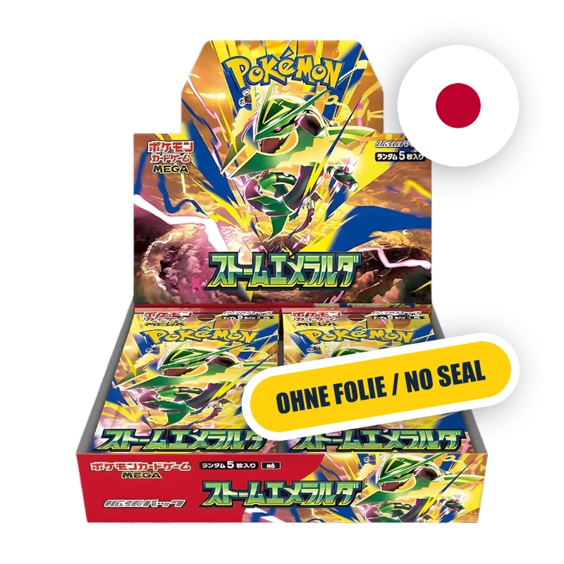 Pokemon MEG Storm Emeralda Display, japanische Ausgabe — originalverpackter Booster-Karton (ohne Folie)