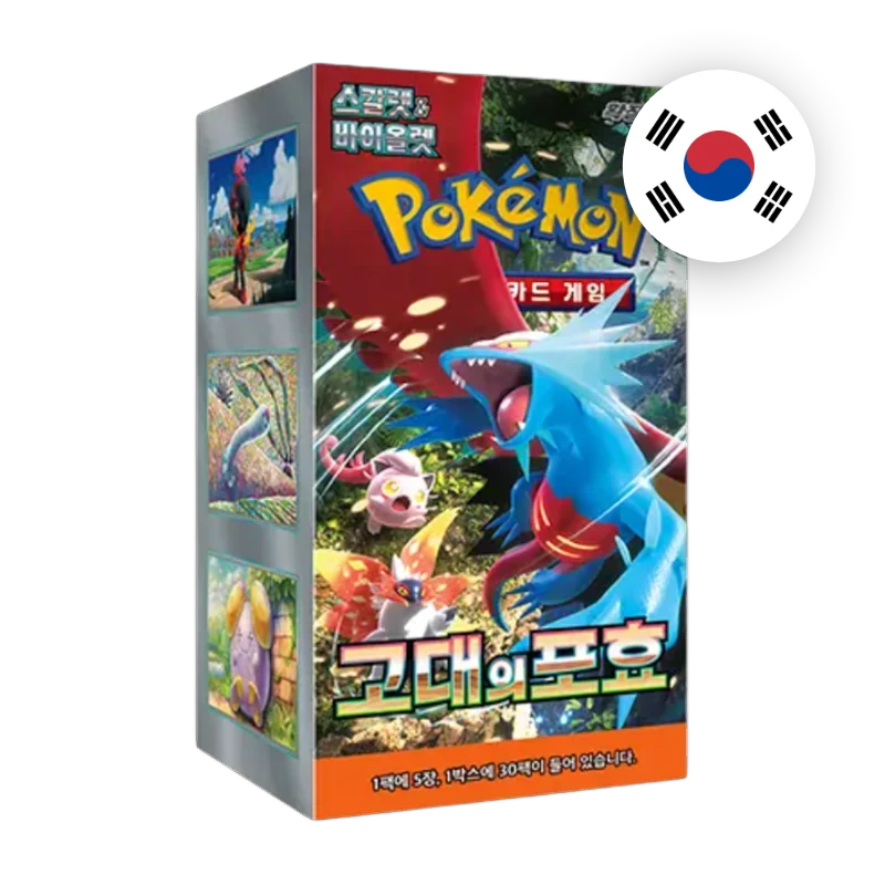 Pokemon S/V Ancient Roar Display, koreanische Ausgabe — originalverpackter Booster-Karton