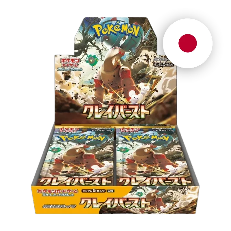 Pokemon S/V Clay Burst Display, japanische Ausgabe — originalverpackter Booster-Karton