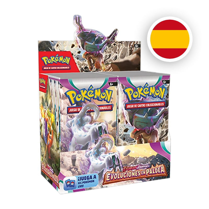 Pokemon S/V Evoluciones en Paldea Display, spanische Ausgabe — originalverpackter Booster-Karton
