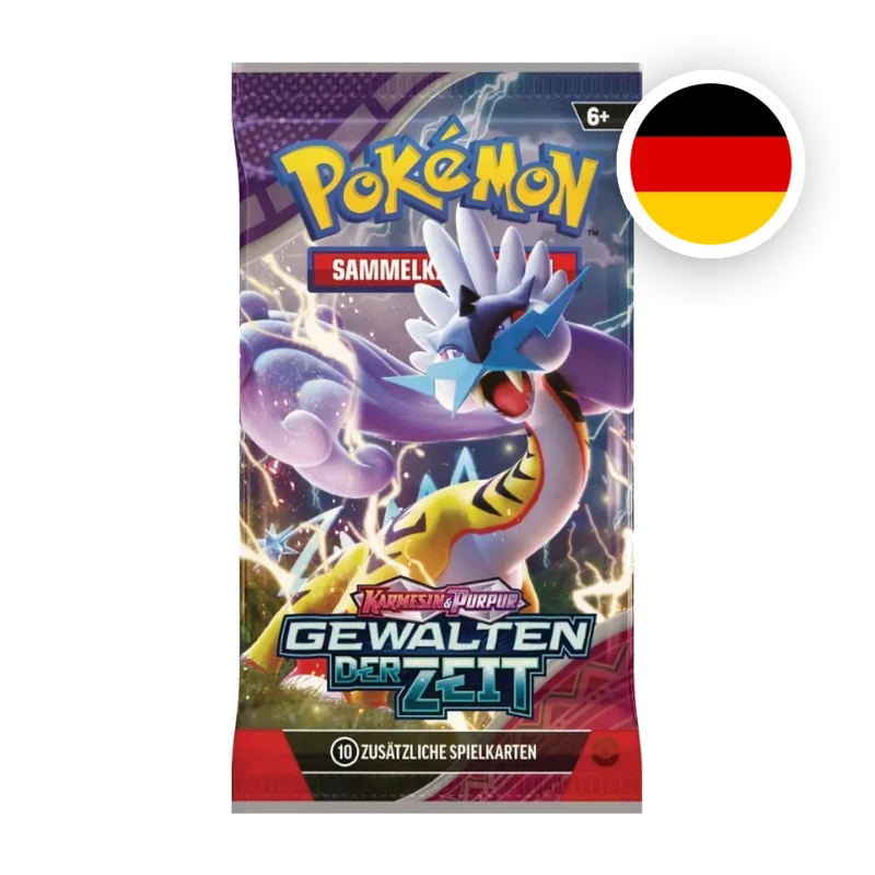Pokemon S/V Gewalten der Zeit Booster, deutsche Ausgabe — versiegeltes Boosterpack