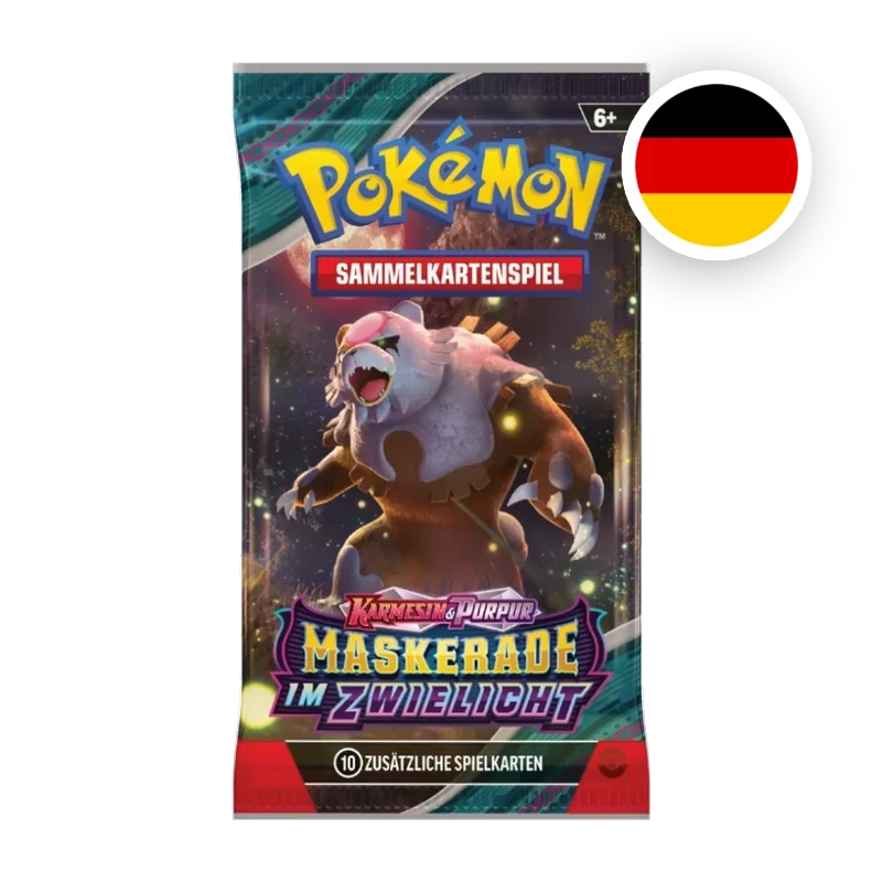 Pokemon S/V Maskerade im Zwielicht Booster, deutsche Ausgabe — versiegeltes Boosterpack