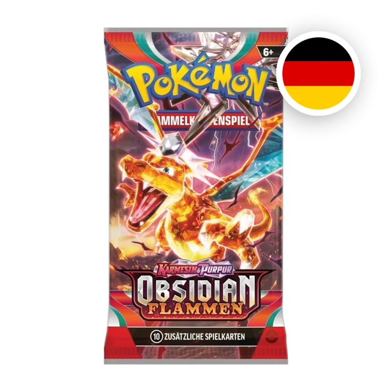 Pokemon S/V Obsidianflammen Booster, deutsche Ausgabe — versiegeltes Boosterpack