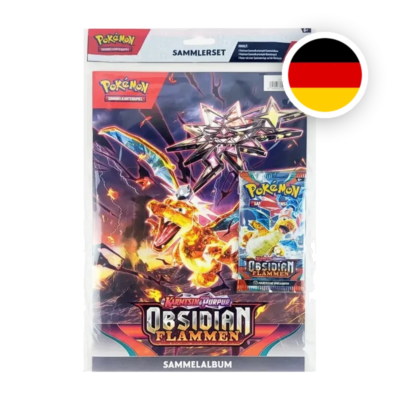 Pokemon S/V Obsidianflammen Sammlerset Booster, deutsche Ausgabe — versiegeltes Boosterpack