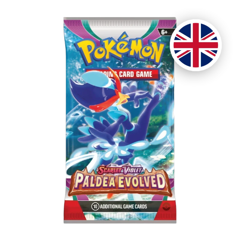 Pokemon S/V Paldea Evolved Booster, englische Ausgabe — versiegeltes Boosterpack