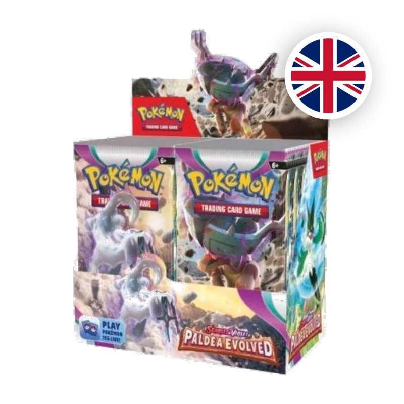 Pokemon S/V Paldea Evolved Display, englische Ausgabe — originalverpackter Booster-Karton