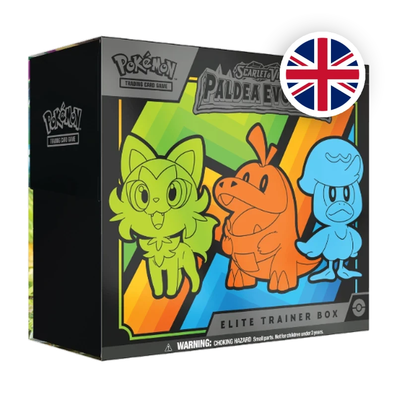 Pokemon S/V Paldea Evolved Elite Trainer Box, englische Ausgabe — originalverpackte Trainer Box