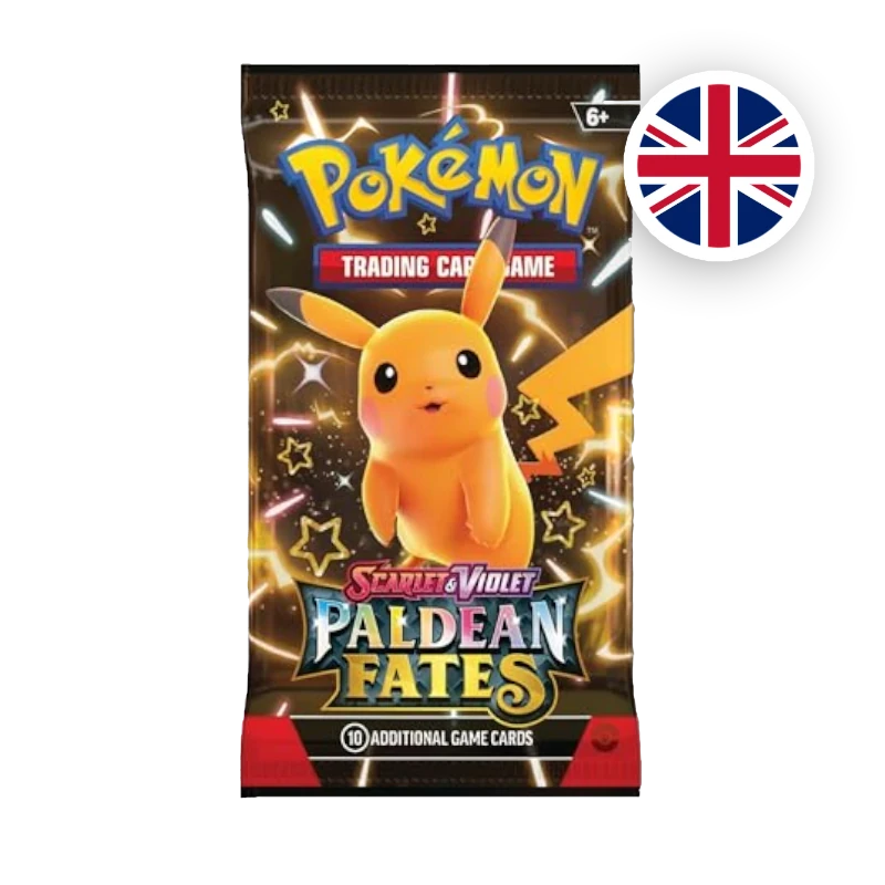 Pokemon S/V Paldean Fates Booster, englische Ausgabe — versiegeltes Boosterpack