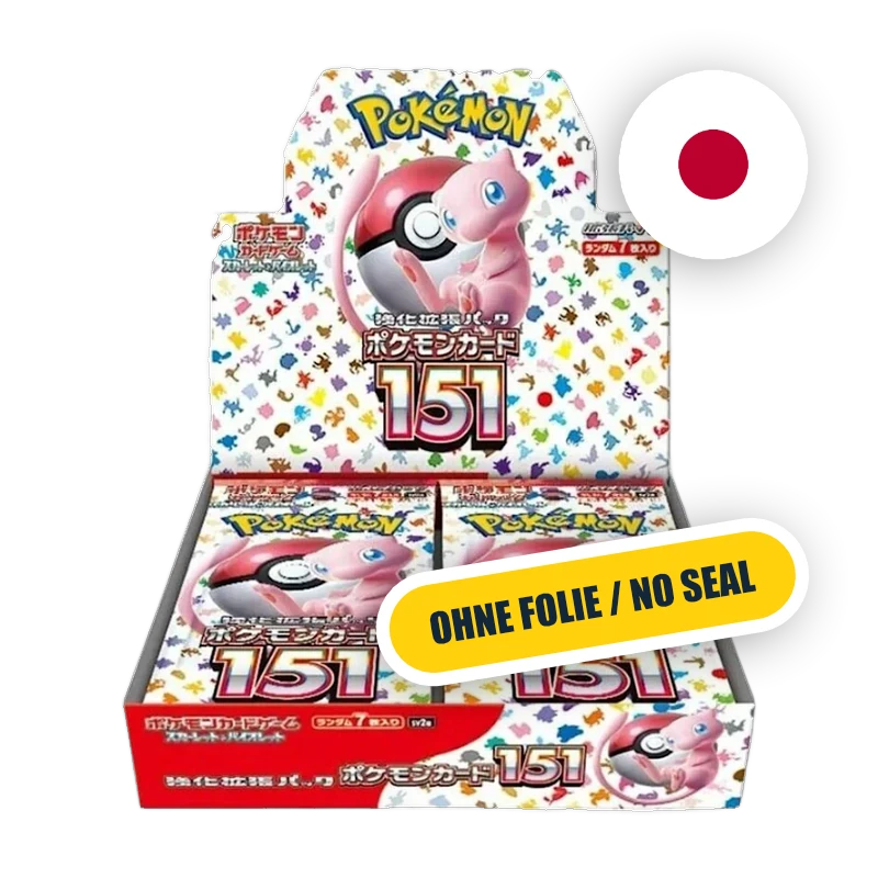 Pokemon S/V Pokemon Card 151 Display, japanische Ausgabe — originalverpackter Booster-Karton (ohne Folie)