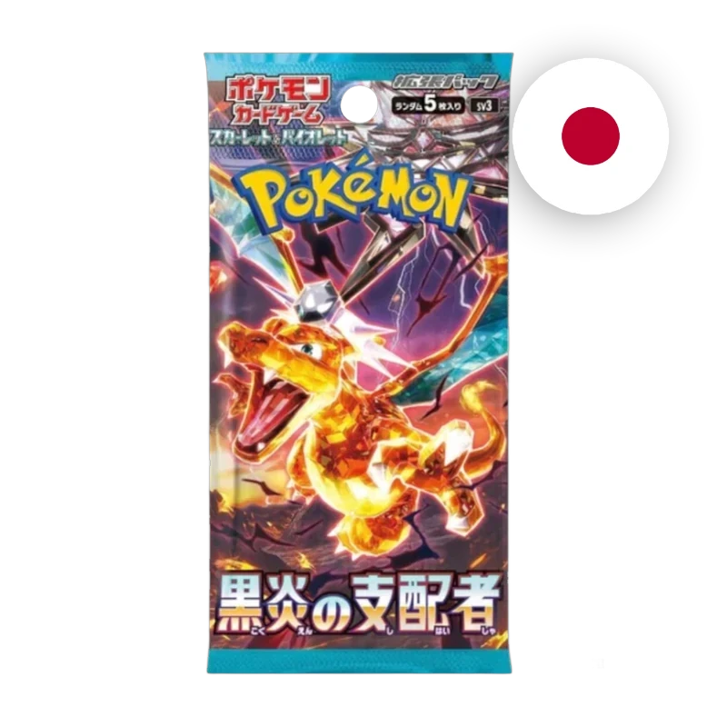 Pokemon S/V Ruler of the Black Flame Booster, japanische Ausgabe — versiegeltes Boosterpack