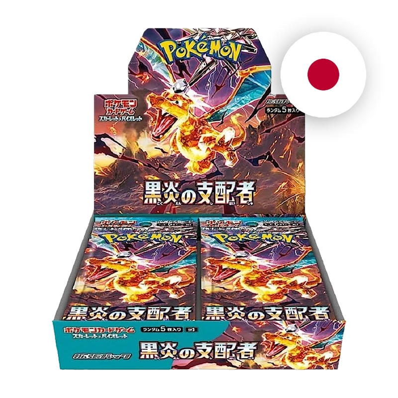 Pokemon S/V Ruler of the Black Flame Display, japanische Ausgabe — originalverpackter Booster-Karton
