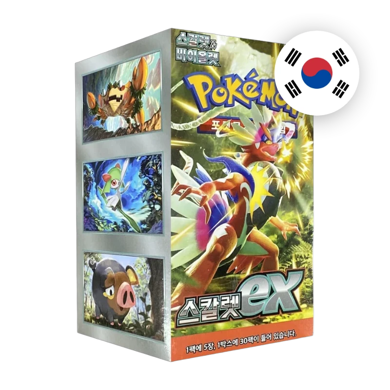 Pokemon S/V Scarlet ex Display, koreanische Ausgabe — originalverpackter Booster-Karton