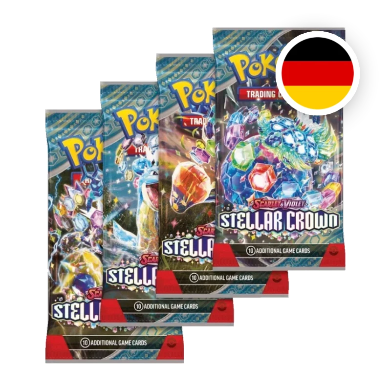 Pokemon S/V Stellarkrone Booster, deutsche Ausgabe — versiegeltes Boosterpack