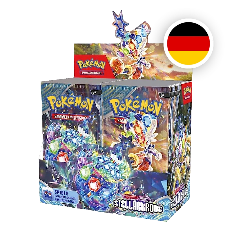 Pokemon S/V Stellarkrone Display, deutsche Ausgabe — originalverpackter Booster-Karton
