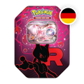 Pokemon S/V Team Rockets Mewtu ex Tin, deutsche Ausgabe — originalverpackte Metalldose
