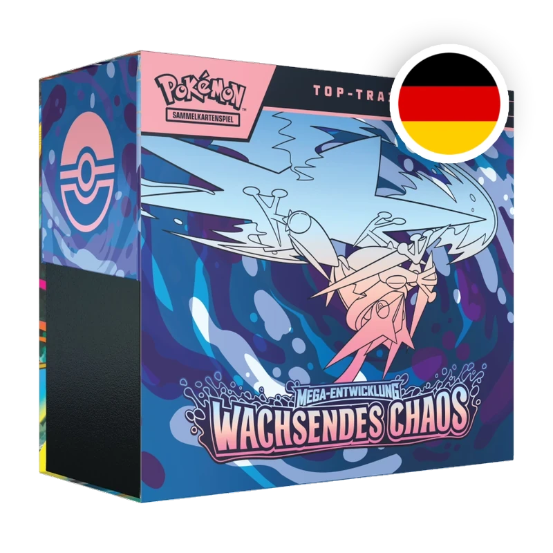 Pokemon S/V Wachsendes Chaos Top Trainer Box, deutsche Ausgabe — originalverpackte Trainer Box