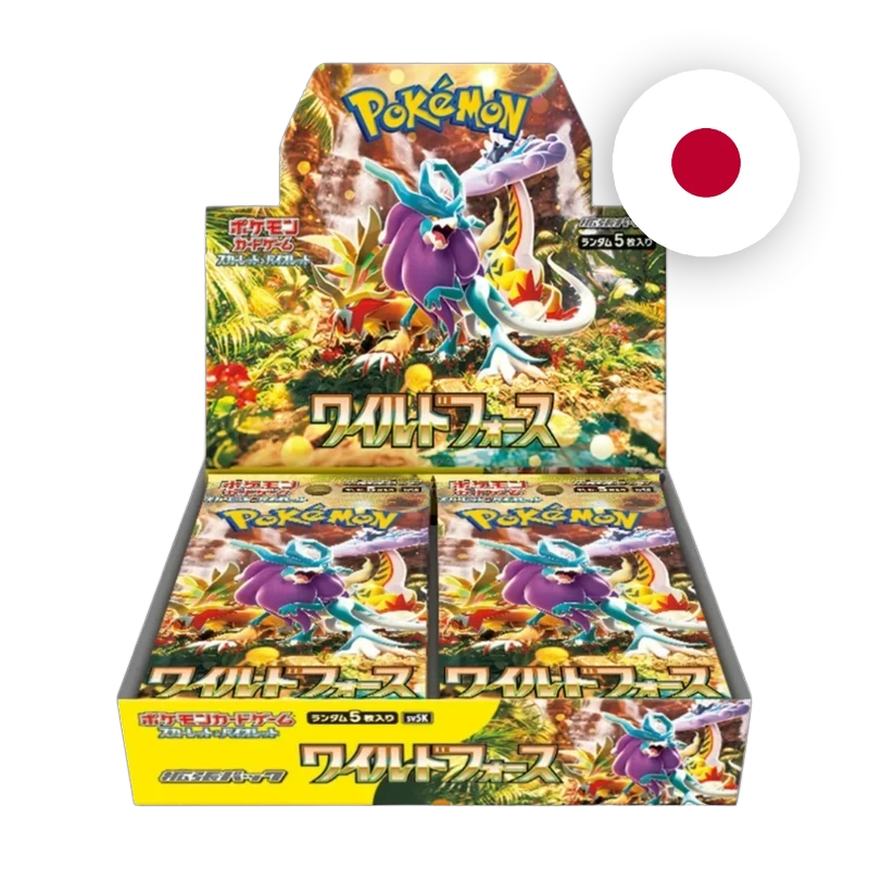 Pokemon S/V Wild Force Display, japanische Ausgabe — originalverpackter Booster-Karton