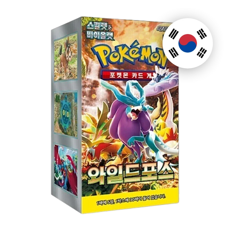 Pokemon S/V Wild Force Display, koreanische Ausgabe — originalverpackter Booster-Karton