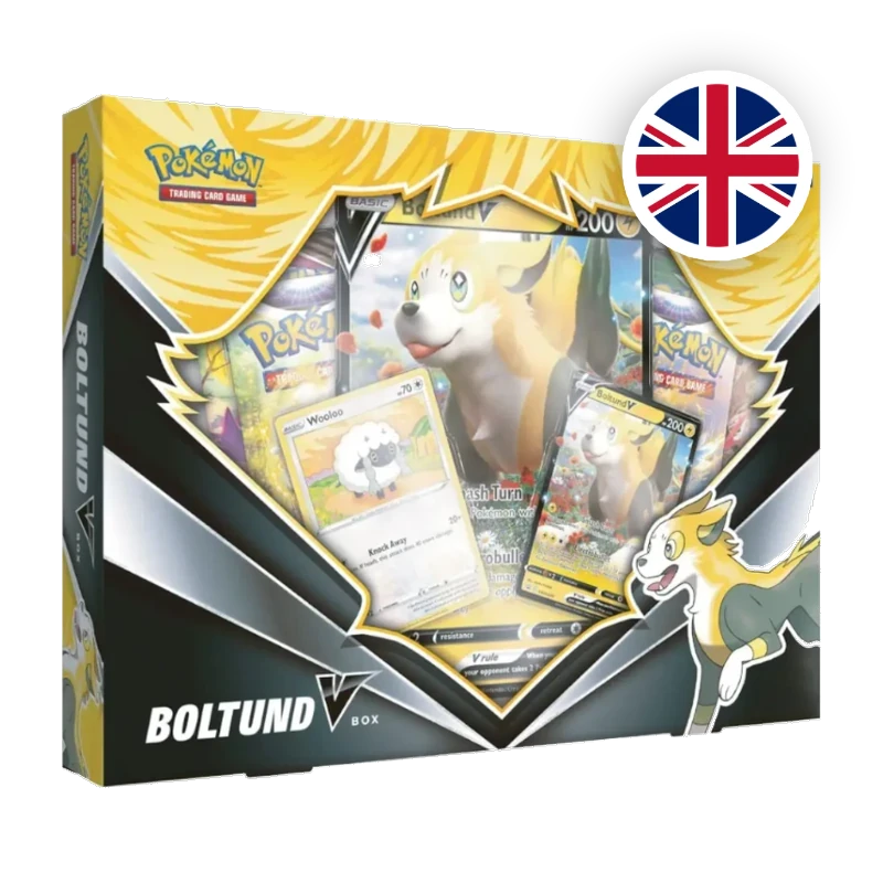 Pokemon SW/SH Boltund V Box Collection, englische Ausgabe — originalverpackte Sammelbox