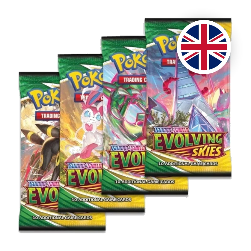 Pokemon SW/SH Evolving Skies Booster, englische Ausgabe — versiegeltes Boosterpack
