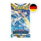 Pokemon SW/SH Silberne Sturmwinde Booster, deutsche Ausgabe — versiegeltes Boosterpack