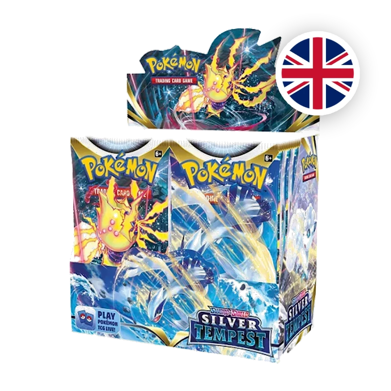 Pokemon SW/SH Silver Tempest Display, englische Ausgabe — originalverpackter Booster-Karton
