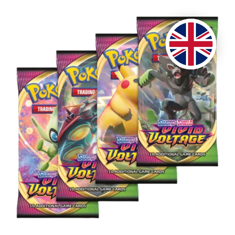 Pokemon SW/SH Vivid Voltage Booster, englische Ausgabe — versiegeltes Boosterpack