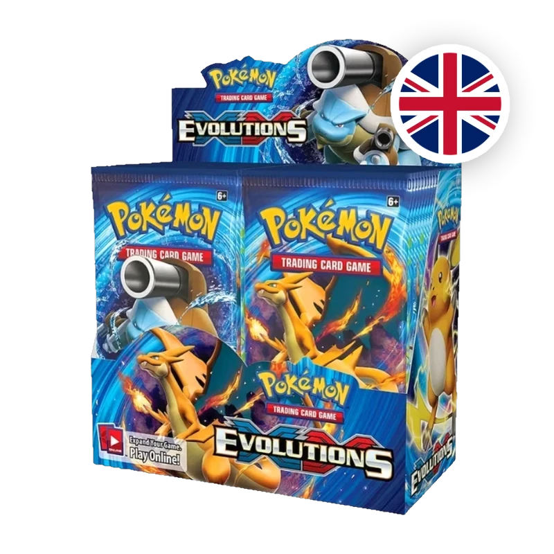 Pokemon X/Y Evolutions Display, englische Ausgabe — originalverpackter Booster-Karton